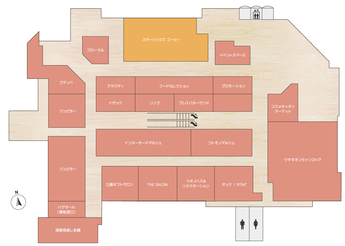 T-FACE A館2F フロア図