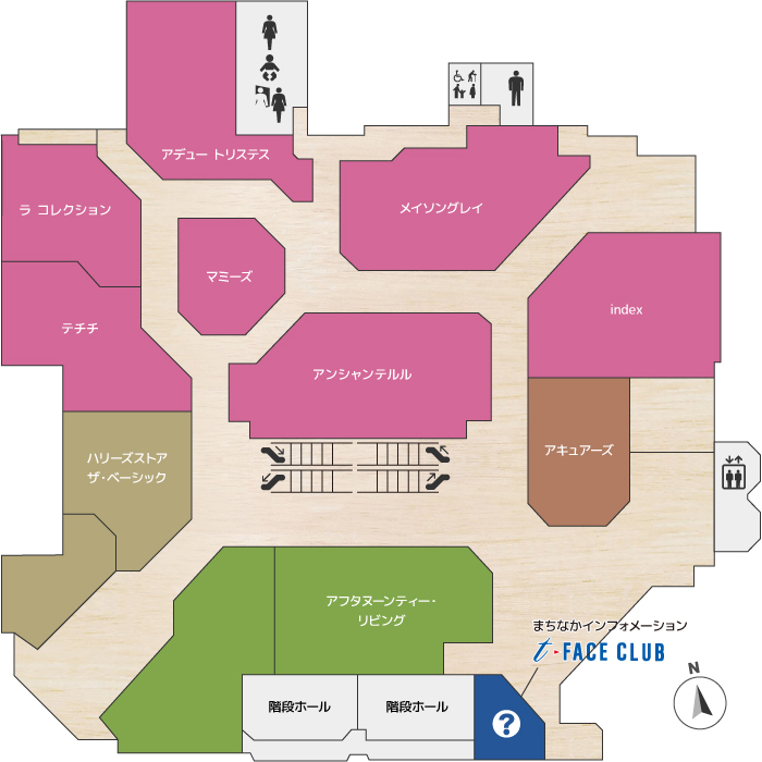 T-FACE B館2F フロア図